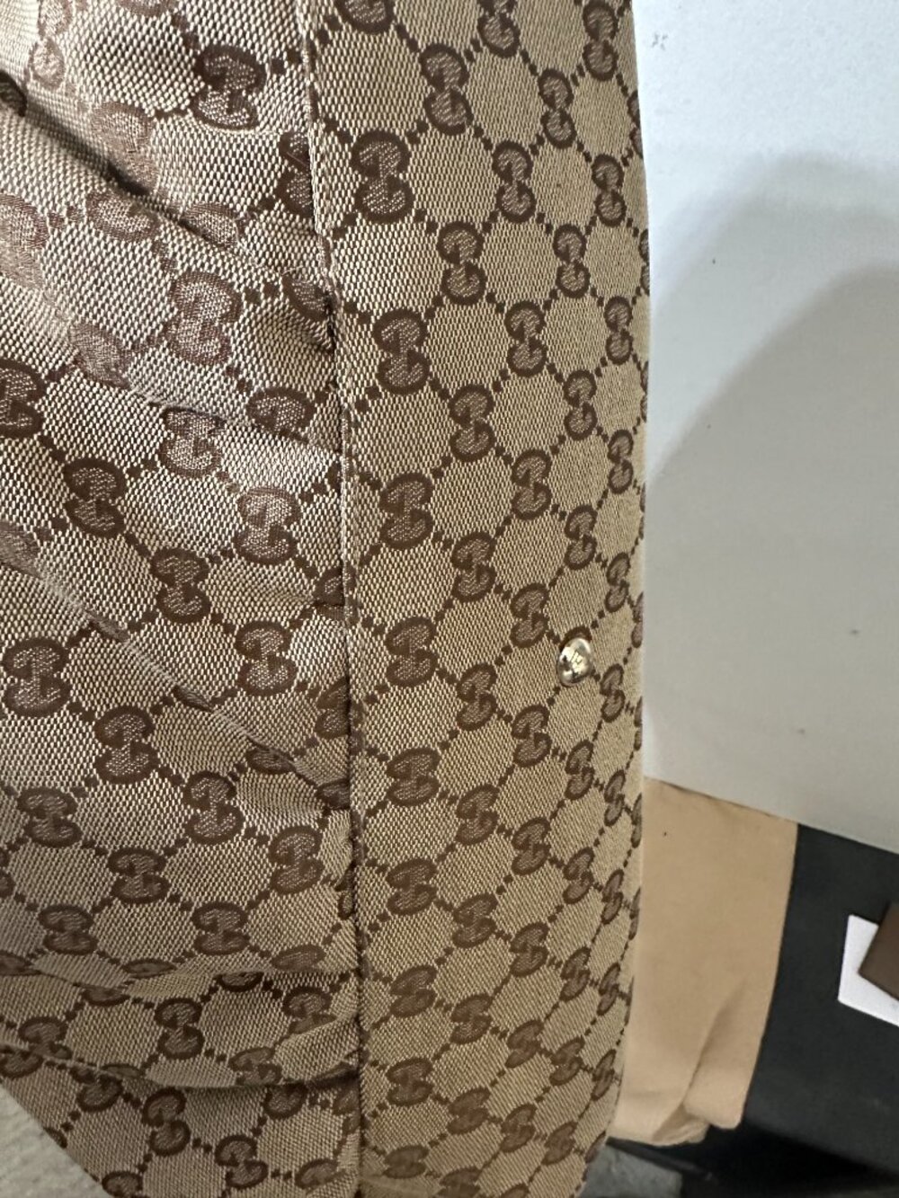 Gucci Abbey D-Ring GG Canvas Hobo Shoulder Bag Brown Serial 189685 - Picture 5 of 10